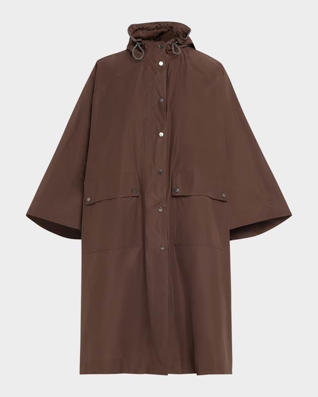 Hooded Water-Resistant Taffeta Jacket